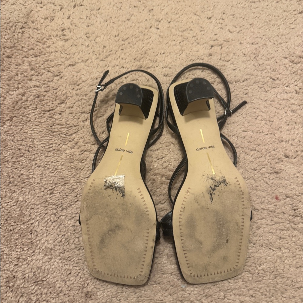 Dolce Vita Black Strappy Sandals - Picture 3 of 3